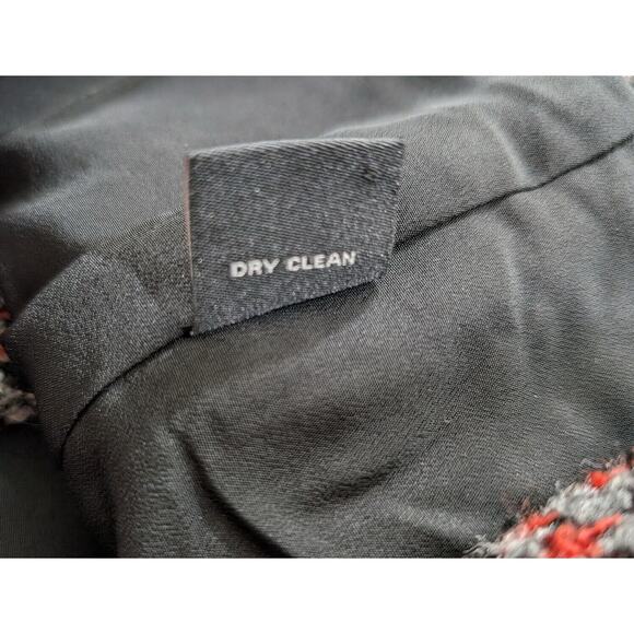 J. Peterman Jacket Black Colorful Tweed Double Breasted Blazer Misses Size 12 - Picture 8 of 8